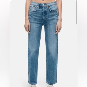 Re/Done 70’s STOVE PIPE JEAN CLASSIC FADED BLUE Size 31‎